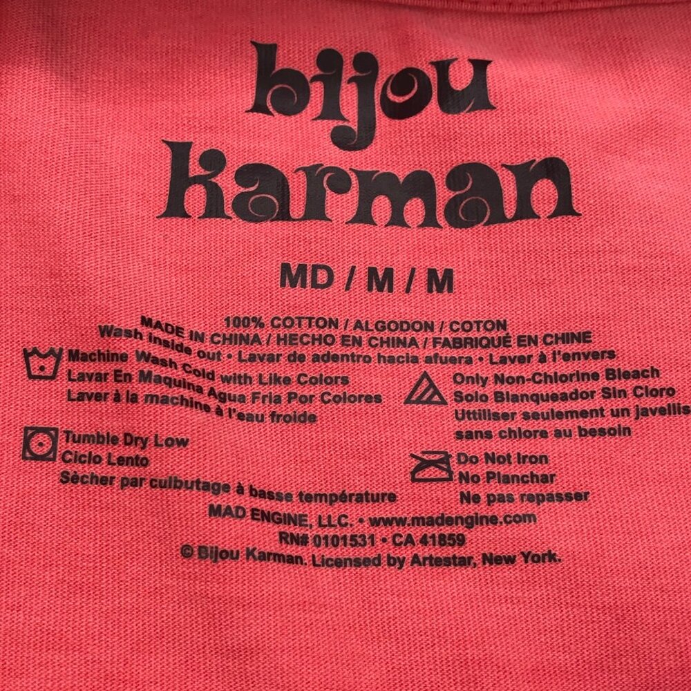Mad Engine Women's Short Sleeve Bijou Karmen Graphic Tee Shirt Medium New - Picture 7 of 13